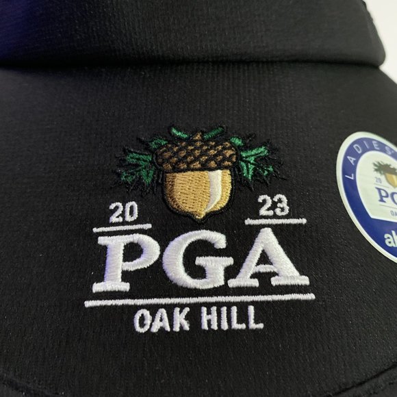 Ahead Visor 2023 PGA Oak Hill CC Championship Golf Performance Bungee Cord Black - Picture 2 of 7
